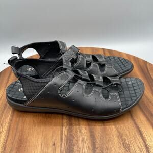 ECCO Sandals Womens Size 9 /40 Black Open Toe Slingback Casual Comfort Walking